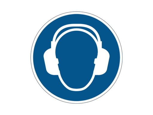 [DUR-172906] Veiligheidsmarkering Durable sticker Ø430mm "gebruik gehoorbescherming"