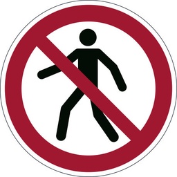 [DUR-173203] Veiligheidsmarkering Durable sticker Ø430mm "voetgangers verboden"