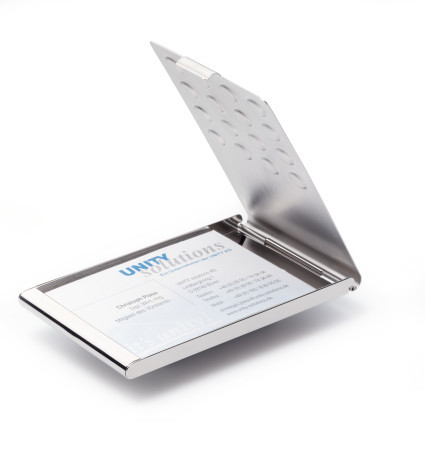 [DUR-244023] Visitekaarthouder Durable Business Card Box Chrome zilver
