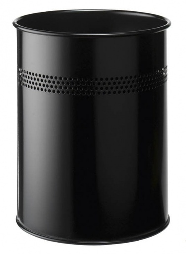 [DUR-330001] Papiermand Durable Metal Round 15l decoratieve perforatie 30mm zwart (9000159)