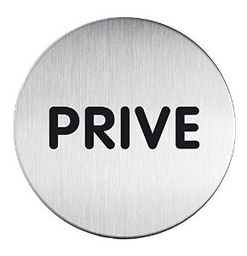 [DUR-491268] Pictogram Durable "PRIVE" Ø83mm zilver
