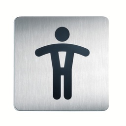 [DUR-495423] Pictogram toilet heren Durable 150x150mm metaal-zilver