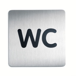 [DUR-495723] Pictogram: ''wc'' Durable 150x150mm metaal-zilver