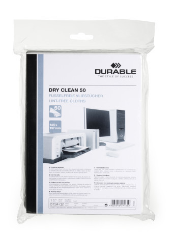[DUR-573402] Vezelvrije doekjes Durable Dry clean wit (50)