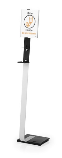 [DUR-589223] Vloerstandaard met handgeldispenser en infobord Durable metaal/zilver