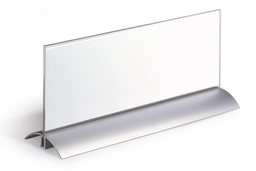 [DUR-820319] Tafelnaambord Durable De Luxe aluminium/acryl 105x297mm (D820319)