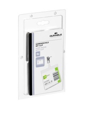 [DUR-860319] Naambadge met klem Durable 60x90mm retailverpakking transparant (5)