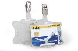 [DUR-868319] Kaarthouder met klem voor 1 kaart Durable retailverpakking transparant 