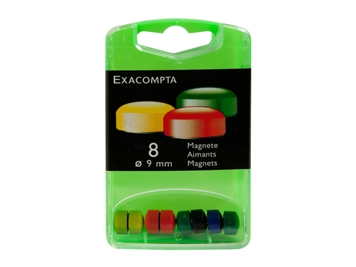 [EXA-11045E] Magneet Exacompta 9mm assorti (8)