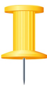 [EXA-14703E] Punaises Exacompta Ø10mm geel (25)