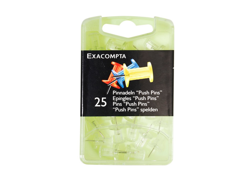 [EXA-14712E] Punaises Exacompta Ø10mm transparant (25)