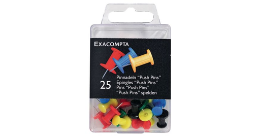[EXA-14740E] Punaises Exacompta Ø10mm assorti (25)