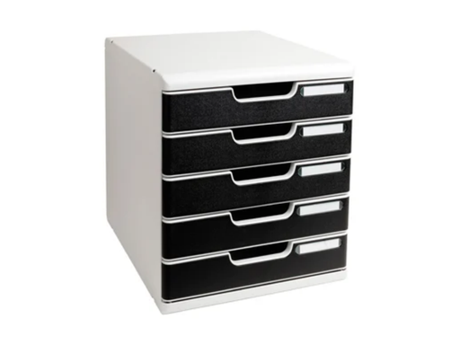 [EXA-301014D] Ladenblok Exacompta Modulo Black Office PS A4 maxi 5 gesloten laden grijs/zwart