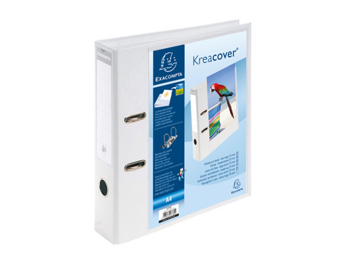 [EXA-53789E] Panorama ordner Exacompta Kreacover Prem'Touch PVC A4 rug 70mm 1 insteekvak wit