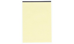 [EXA-5702E] Notitieboekje black block ft 29.7x21cm - geel papier gelijnd 70 bladen 