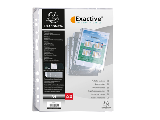 [EXA-5834E] Showtas Exacompta Exactive PP A4 11-gaats glashelder transparant (20)