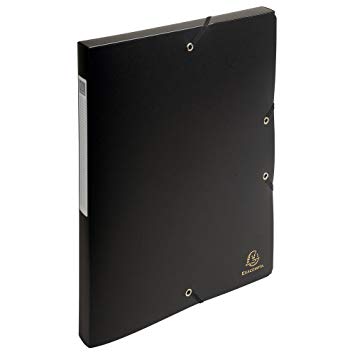 [EXA-59681E] Elastobox Exacompta PP A4 rug 25mm zwart