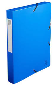 [EXA-59782E] Elastobox Exacompta PP A4 rug 40mm blauw
