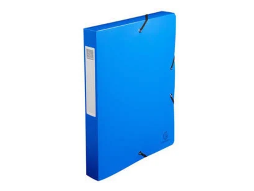 [EXA-59782E] Elastobox Exacompta PP A4 rug 40mm blauw