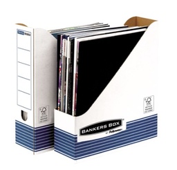 [FEL-0026301] Tijdschriftencassette Fellowes Bankers Box System 316x81x263mm blauw/wit