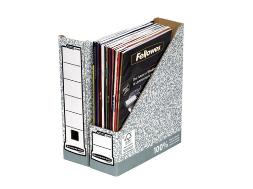 [FEL-0186004] Tijdschriftencassette Fellowes Bankers Box System 316x81x263mm grijs