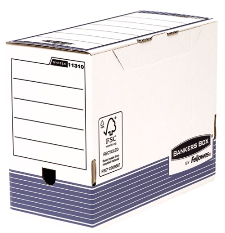 [FEL-1131002] Archiefdoos Fellowes Bankers Box System A4+ 253x345mm rug 150mm (10)