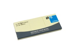 [IN1-5653-01] Memoblok Info Notes 50x40mm geel (3x100)