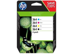 [HP-HPN9J73A] Cartridge HP Inkjet 364 Photosmart 5525 300 pag./250 pag. VALUE PACK BK/C/M/Y