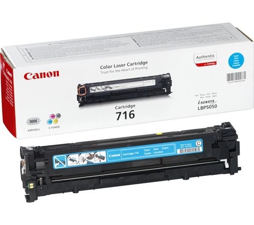 [CAN-716C] Toner Canon Color Laser 716 i-SENSYS LBP5050 1.500 pag. CY