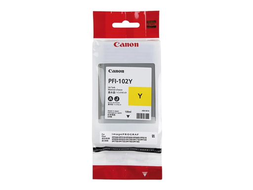 [CAN-PFI-102Y] Cartridge Canon Inkjet PFI-102 imagePROGRAF iPF500 130ml YEL
