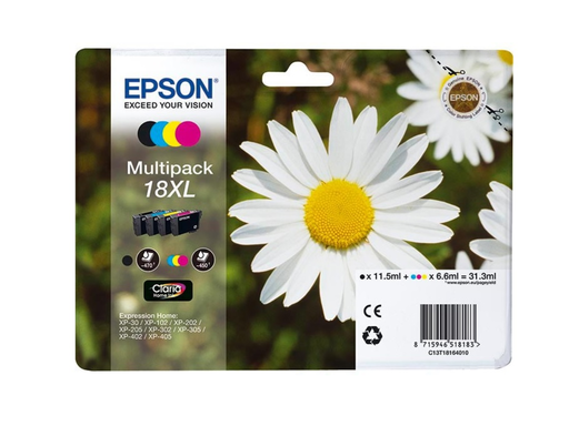 [EPS-T181640] Cartridge Epson Inkjet 18XL Expression Home XP-102 11,5ml/6,6ml VALUE PACK BK/C/M/Y