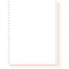 [KET-62424] Blanco ft.12"x240 4-voud 56gr afscheurbare pinfeed ncr wit-geel-roze-groen (500)
