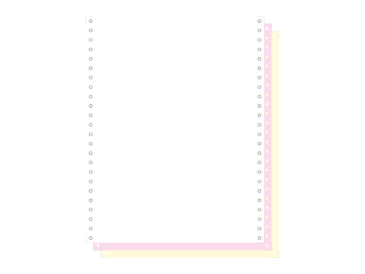 [KET-62424] Blanco ft.12"x240 4-voud 56gr afscheurbare pinfeed ncr wit-geel-roze-groen (500)