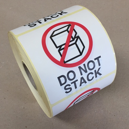 [ETI-20100010] Zelfklevend etiket (do not stack) 10x10cm (1000)