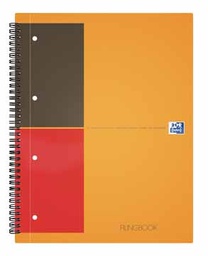 [TIM-001501] Spiraalboek Oxford International Filingbook hardcover A4+ geruit 200blz