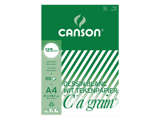 [TIM-0027139] Tekenblok Canson "C" à grain 21x29,7cm 125gr wit 20vel