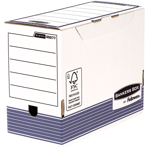 [TIM-0027701] Archiefdoos Fellowes Bankers Box System 260x315mm rug 150mm blauw
