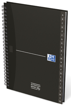 [TIM-002800] Adresboek Oxford Office Essentials karton A5 144blz assorti