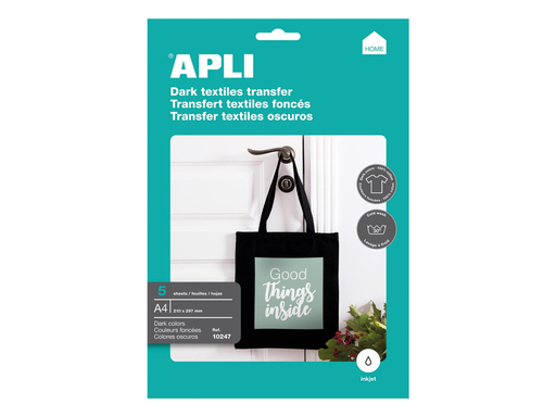 [TIM-010247] Transfer paper Apli T-shirt voor donker en zwart textiel A4 (5)