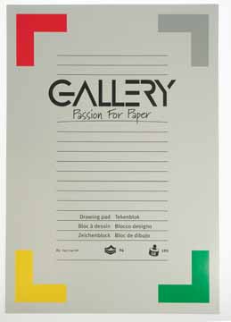 [TIM-01304] Tekenblok Gallery 29,7x42cm 120gr wit 24vel