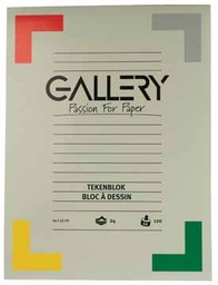 [TIM-01309] Tekenblok Gallery 24x32cm 120gr wit 24 vel