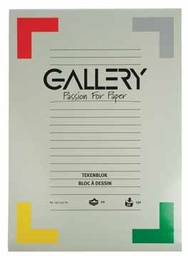 [TIM-01310] Tekenblok Gallery 42x29,7cm 190gr wit 24 vel