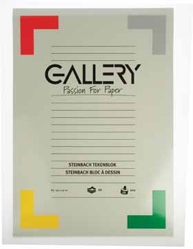 [TIM-01313] Tekenblok Gallery steinbach 42x29,7cm 200gr wit 20vel