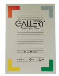 [TIM-01318] Tekenblok Gallery A4 180gr 50vel wit