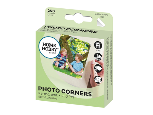 [TIM-01774] Fotohoek 3L PP transparant zelfklevend 10mm (250)