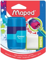 [TIM-049220] Set Maped Connect Soft Touch potloodslijper en gum in 1 assorti blister