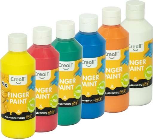 [TIM-07835] Vingerverf Creall Happy 250ml assorti (6)