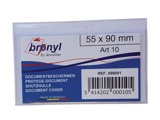 [TIM-098001] Showtas Bronyl PVC 55x90mm 140 micron transparant