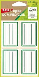 [TIM-101343] Schooletiket Apli 36x56mm groene rand gelijnd (32)