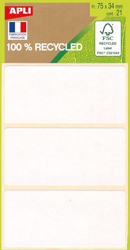 [TIM-101344] Etiketten Apli 75x34mm wit (21)